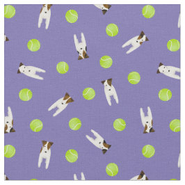 Jack Russell Terrier hundar w tennis bollar någon  Tyg