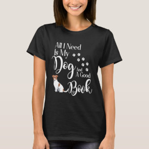 Jack Russell Terrier I kärlek My Hund Bok Reading T Shirt
