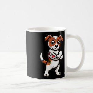 Jack Russell Terrier I Kärlek Pappa Rolig hund Tat Kaffemugg