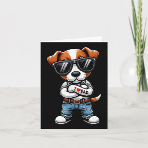 Jack Russell Terrier I Kärlek Pappa Rolig hund Tat Kort