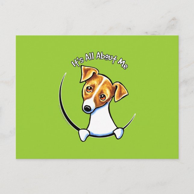Jack Russell Terrier IAAM Off-Leash Art™ Vykort (Framsida)