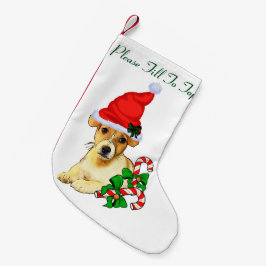 Jack Russell Terrier-jul Liten Julstrumpa