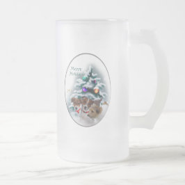 Jack Russell Terrier-julgåvor Frostat Ölglas