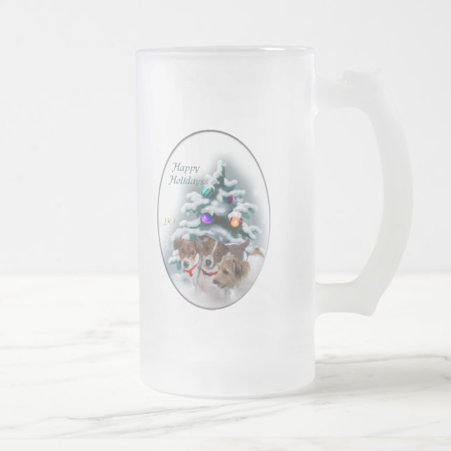 Jack Russell Terrier-julgåvor Frostat Ölglas (Höger)