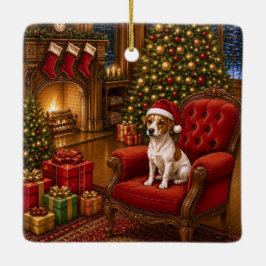 Jack Russell Terrier Julgransprydnad Keramik