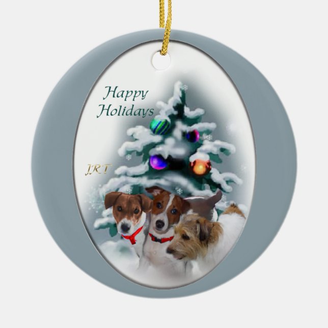 Jack Russell Terrier-julklappar Ornament (Framsidan)