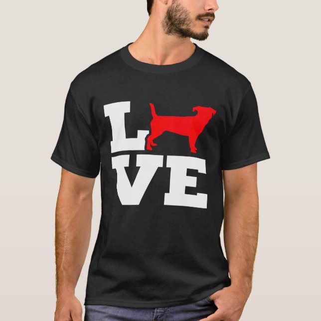 Jack Russell Terrier Kärlek T Shirt (Framsida)
