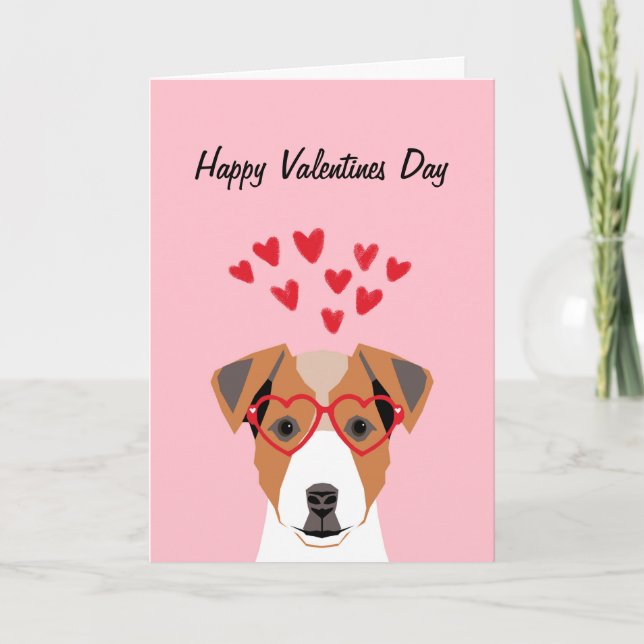 Jack Russell Terrier Kärlek Valentines day Kärlek  Helgkort (Framsida)