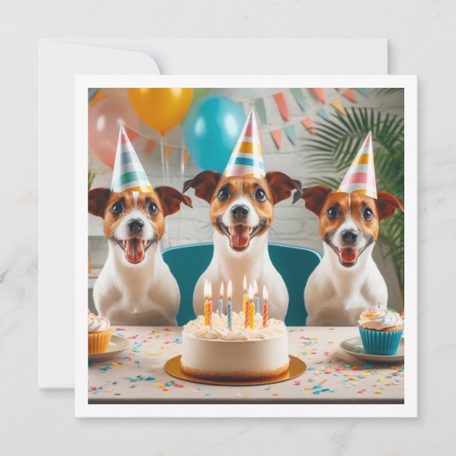 Jack Russell Terrier-kort, Jack Russell Terrier Inbjudningar (Framsida)