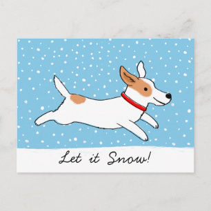 Jack Russell Terrier - Låt det snöa jul i Hund Helg Vykort