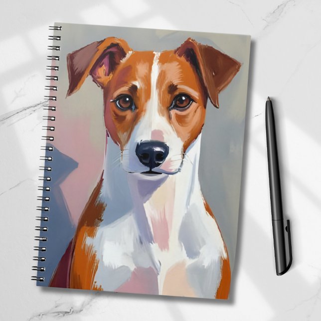 Jack Russell Terrier-målning Hund Husdjur Anteckningsbok (Skapare uppladdad)