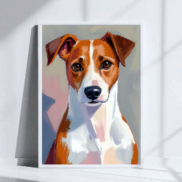 Jack Russell Terrier-målning Hund Husdjur Poster