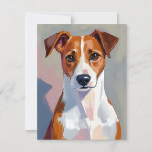 Jack Russell Terrier-målning Hund Husdjur Tack Kort