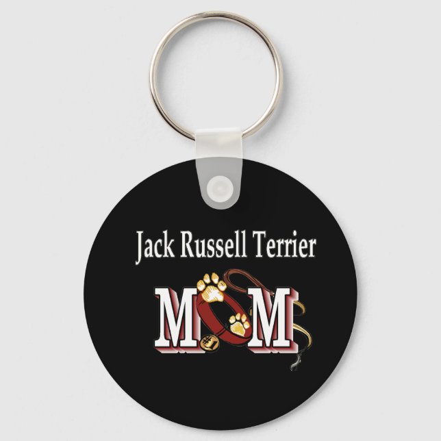 Jack Russell Terrier MAMMA Gifts Nyckelring (Framsida)