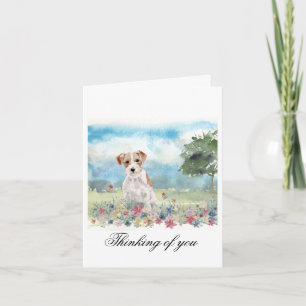 Jack Russell Terrier-mappat anteckningskort