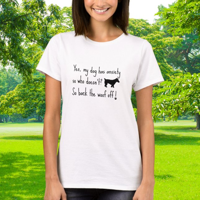 Jack Russell Terrier min Hund Anxiety Back Woof Av T Shirt (Skapare uppladdad)