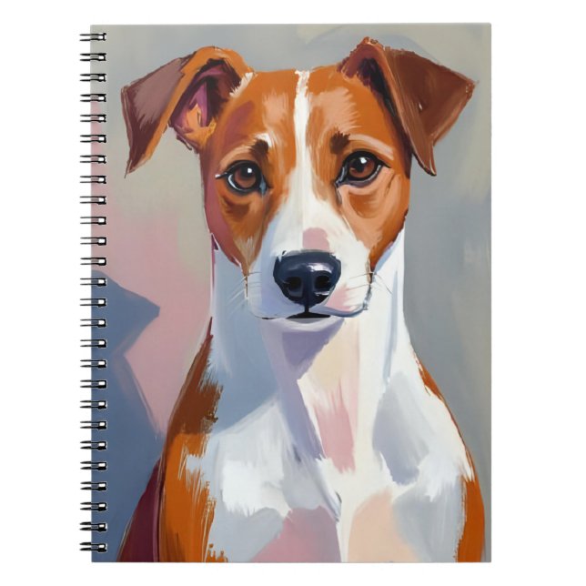 Jack Russell Terrier Painting Dog Pet Anteckningsbok (Framsidan)