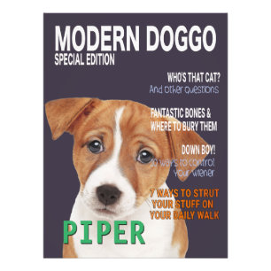 Jack Russell Terrier Parody Magazine Cover Fototryck