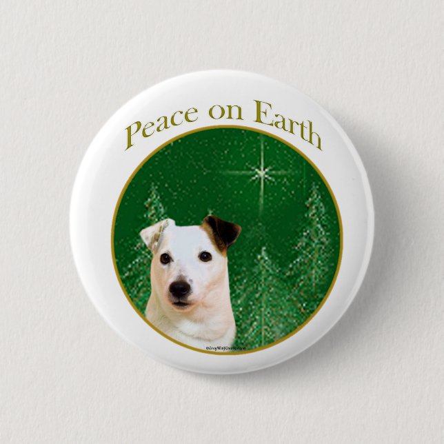 Jack Russell Terrier Peace Knapp (Framsida)