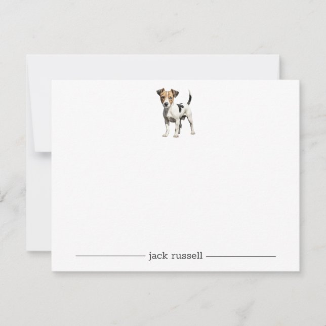 Jack Russell Terrier Personlig Note Card Anteckningskort (Framsida)