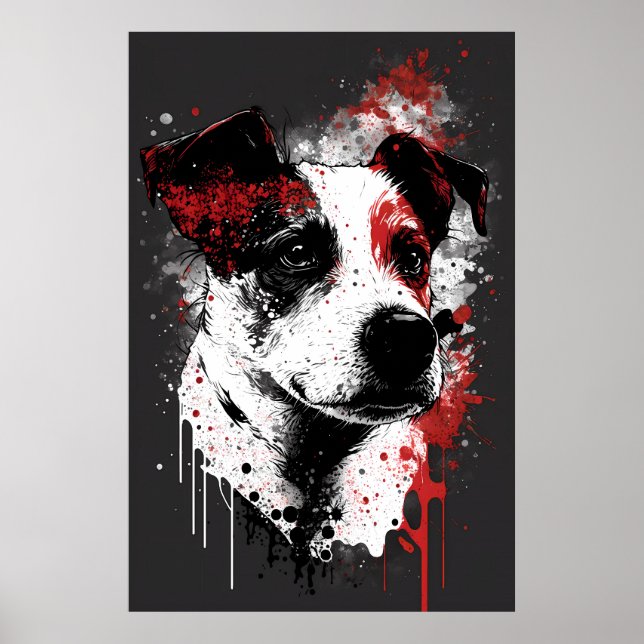 Jack Russell Terrier Porträtt Poster (Framsidan)