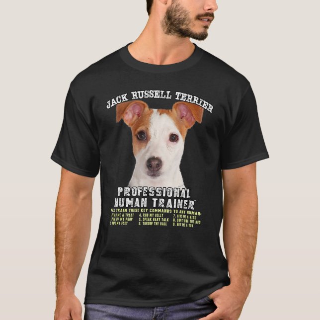 Jack Russell Terrier Professional Human Trainer T Shirt (Framsida)