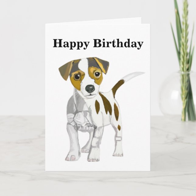 Jack Russell Terrier Puppy Helgkort (Framsida)