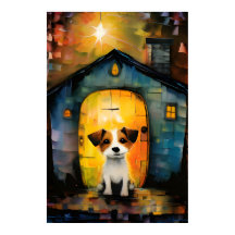 Jack Russell Terrier Puppy i sitt Mysiga hus
