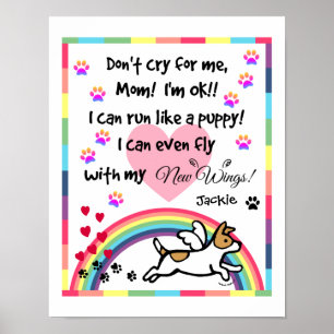 Jack Russell Terrier Rainbow Bridge Art Print Poster