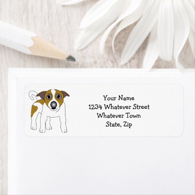 Jack Russell Terrier Returadress Etikett (Insitu)