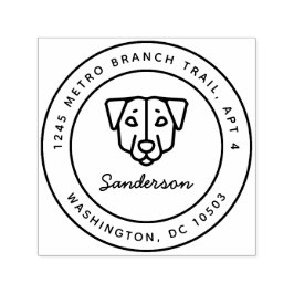 Jack Russell Terrier Returadress Frimärke Självfärgande Stämpel