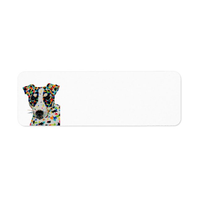 Jack Russell Terrier Returadressetikett Returadress Etikett (Framsidan)