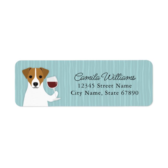 Jack Russell Terrier Returetiketters Returadress Etikett (Framsidan)