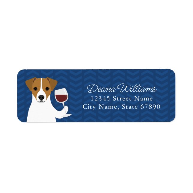 Jack Russell Terrier Returetiketters Returadress Etikett (Framsidan)