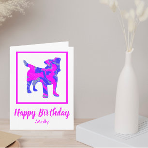 Jack Russell Terrier Rosa Hund Funny Birthday Kort