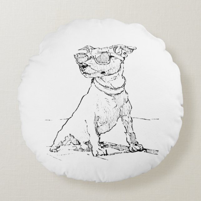 Jack Russell Terrier  Rund Kudde (Framsidan)
