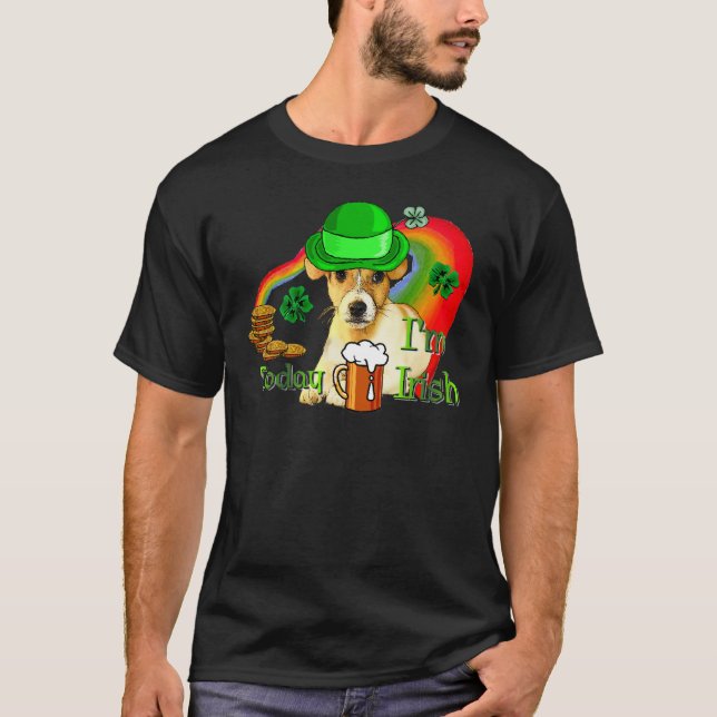 Jack Russell Terrier St Patricks T-shirt (Framsida)