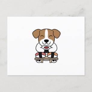 Jack Russell Terrier Sushi Älskare Vykort