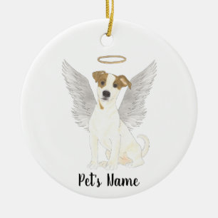 Jack Russell Terrier Sympathy Memorial Julgransprydnad Keramik