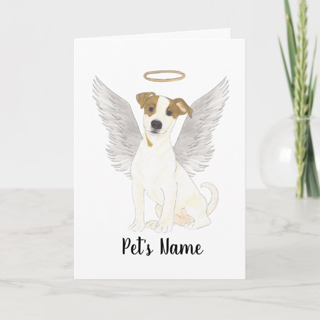 Jack Russell Terrier Sympathy Memorial Kort (Framsida)