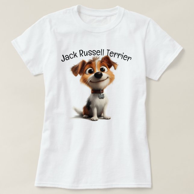 Jack Russell Terrier T Shirt (Design framsida)