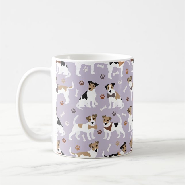 Jack Russell Terrier Tassar och Bones Coffee Mugg (Vänster)