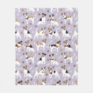 Jack Russell Terrier Tassar och Bones Fleece Blank
