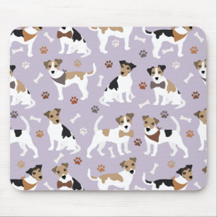 Jack Russell Terrier Tassar och Bones Mouse Pad Musmatta