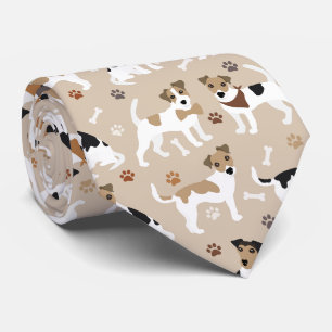 Jack Russell Terrier Tassar och Bones Neck Tie Slips