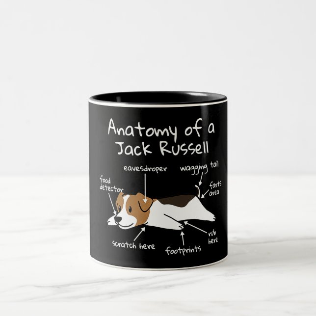 Jack Russell Terrier Two-Tone Coffee Mugg (Center)