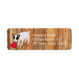 Jack Russell Terrier Valentine Adress Wood Returadress Etikett