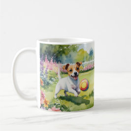 Jack Russell Terrier Vattenfärgspelande Hundar Kaffemugg