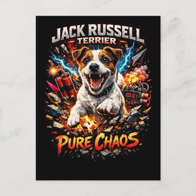Jack Russell Terrier Vykort (Framsida)