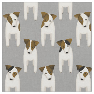 Jack Russell Terriers bra hundar står och väntar Tyg